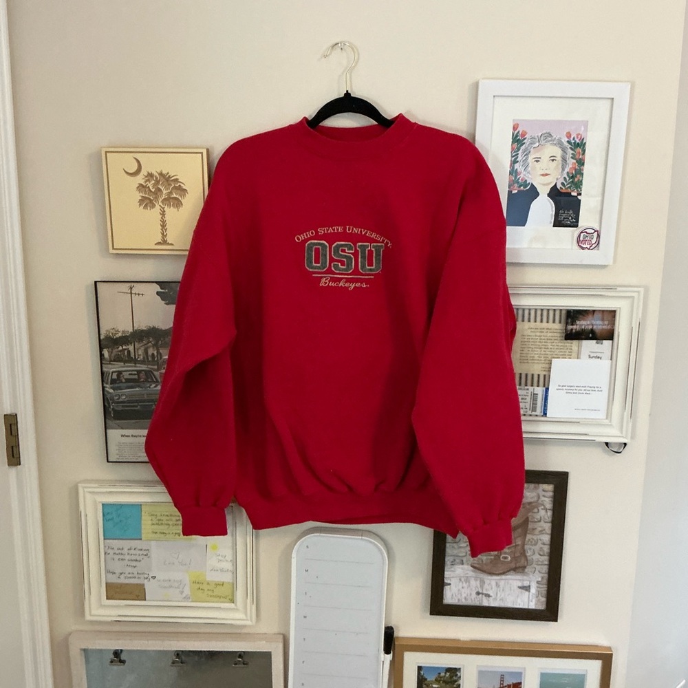 VINTAGE OSU Buckeyes Red Sweater XL MV Sports